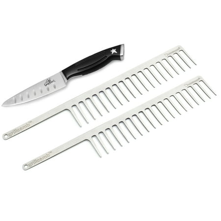 Guy Fieri Kulinary Series 4 Inch Paring Knife with 2 Fusionbrands Stainless Steel GrillComb