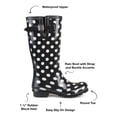thumbnail image 3 of Women's Journee Collection Mist Mid Calf Rain Boot Black Dot Rubber 12 M, 3 of 7