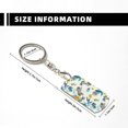 thumbnail image 4 of Goofa Watercolor Leaves Printed Rectangular Metal Keychain Bag Charm Floral Charm for Purse Keys Metal Keyring Gift for Women Accessories, 4 of 7