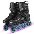 thumbnail image 1 of 1 par de patines en línea para hombre adulto: Patines para exteriores - Patines para principiantes con equipo de protección y freno trasero para pista de club, talla 40-41, 1 of 7