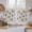 Beige, variant on Black Dandelion Tier Curtains 54 Inch Length, Country Modern Minimalist Flower Cafe Short Curtains for Bathroom Over Sink, Small Kitchen Curtain Light Filtering Tiered Drapes 2 Panels 27.5"Wx54"L