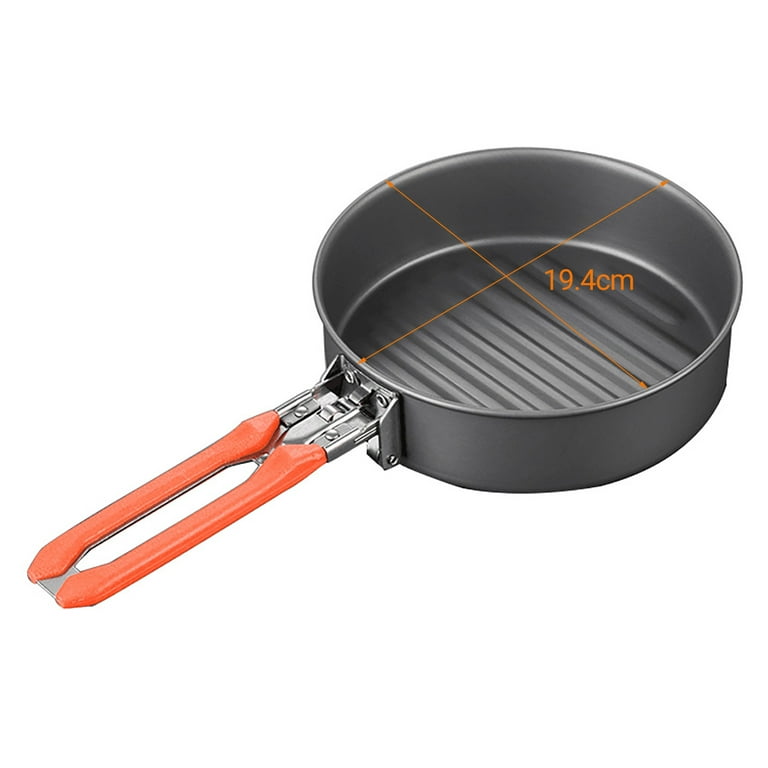 Frying Pan Evenly Heating Detachable Handle Aluminum Alloy One-piece Design  Non-stick Cookware Pot For Backpacking