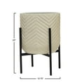 thumbnail image 2 of Bloomingville Round Metal Planter with Chevron Pattern on Stand, Matte White, 2 of 7
