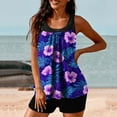 thumbnail image 5 of Tankini Swimsuits Plus Size High Waist Women Sleeveless Bathing Suit Two-Piece Floral Print Sport Swimwear, 5 of 7