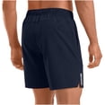 thumbnail image 5 of Amzcrzy Athletic Shorts for Men with Pockets Trendy Side Slit Reflective Strip Mens Shorts Elastic Drawstring Inside Waist Gym Shorts Casual Solid Color Quick Dry Sports Running Shorts Blue L, 5 of 7