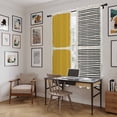 thumbnail image 5 of Yellow Kitchen Curtain for Berdoom Living Room Cafe 72 Inch Length, Modern Painting Farmhouse Striped Abstract Art Tiers Curtains Light Filtering Drapes Rod Pocket Window Treatment 2 Panels 52"Wx72"L, 5 of 8