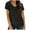 Black, variant on Women's Solid Color V Neck Casual Short Sleeve T Shirt | Fashionable & Versatile Basic Tee Womens Tech Shirts Light Shirts for Women Athletic Top T Pack Loose T Shirts Ladies Tee Tops