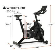 ProForm Sport CX; Indoor Exercise Bike with Large LCD Display and Built-In Tablet Holder; Set of Dumbbells Included