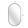 thumbnail image 4 of LiviNest 20x28 Inch Oval Wall Mirror: Modern Black Metal Frame for Home Decor - Shatterproof Design & Easy Installation for Bedroom & Living Room, 4 of 6