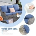 thumbnail image 3 of Ovios 5 Pieces Outdoor Furniture Wicker Patio Sectional Sofa with Side Table, 3 of 6