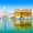 Reflection Of The Golden Temple, variant on Elephant Stock Iconic Christ The Redeemer Wall Art - Horizontal Multi Panel Canvas - Living Room Wall Decor - Places Multi Panel - Blue And Green Decor - 23" x 14"