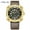 GoldShellBlackFaceCoffeeBelt, variant on Watch Men's Outdoor Sports Black Warrior Camouflage Army Style Watch Waterproof Quartz Watch