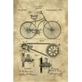 thumbnail image 2 of Lavoie, Tina 17x24 Gold Ornate Wood Framed with Double Matting Museum Art Print Titled - Bicycle Blueprint Industrial Farmhouse, 2 of 4