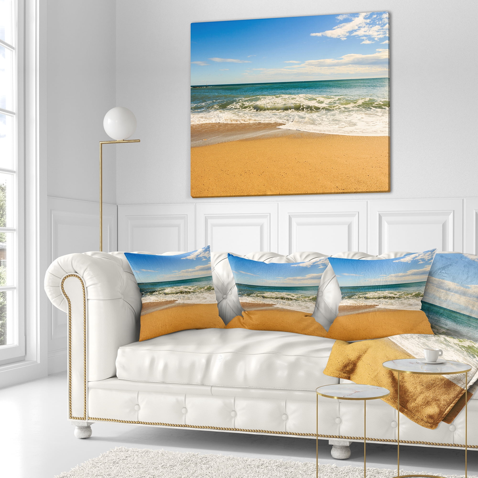 Designart Daylight Relaxation - Landscape Photography Throw Pillow - 16x16