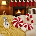 thumbnail image 3 of XINGXIANG Round Christmas Candy Doll Pillow - Stuffed Novelty Shape Decorative Cushion Cover for Holiday Sofa Bedroom Decor,Christmas Gift Decorations, 3 of 3