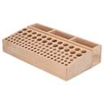 thumbnail image 2 of Portaherramientas de cuero de 3 rejillas y 98 agujeros, estante de madera para herramientas de marroquinería, soporte de almacenamiento para herramientas de trabajo de cuero, regalo, 2 of 14