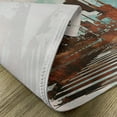 thumbnail image 5 of Ambesonne Grunge Place Mats Set of 4, Urban Abstract Cityscape, Standard Size, Seafoam Brown White, 5 of 6