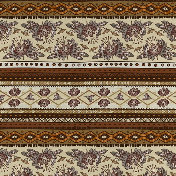 David Textiles 57" Chiffon Floral Fabric By the Yard, Brown|Multi
