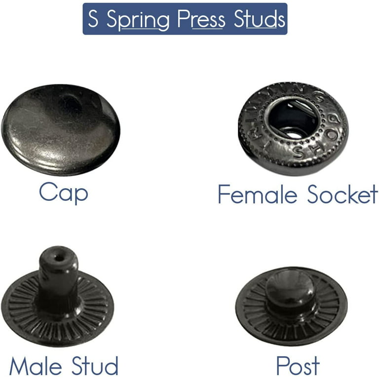 Assorted Sizes • Spring Snap Fastener • Brass Press Snaps • Metal Snap  Button • Steel Press Studs • Popper • Clothing Snaps • Leather Snaps