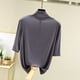 thumbnail image 1 of mfyjkho Tops Casuales Para Mujer, Camiseta Interior De Cuello Alto Con Mangas Cinco Cuartos En Color Para Mujer Tops Y Blusas Para Mujer Xl, 1 of 3