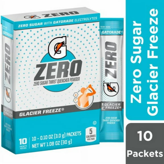 Gatorade Zero Sugar Glacier Freeze Electrolyte Enhanced Sports Drink Mix - 0.1 oz - 10 ct