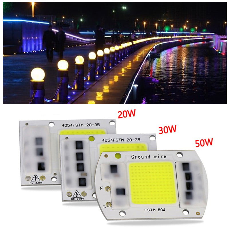 20W 30W 50W LED Floodlight RGB Chip Integrated Smart IC Driverless DIY 220V IR 