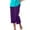 Purple, variant on FAIWAD Linen Pants Women Summer Drawstring Workout Capris Elastic Waist Quick Dry Lightweight Cropped Trousers with Pockets