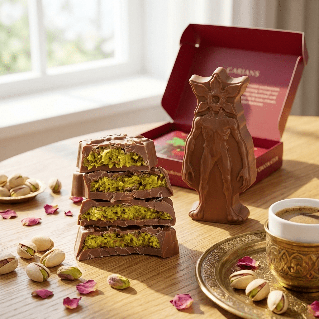 Demochoco Dubai Chocolate Bar, Viral Stranger Things