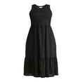 thumbnail image 3 of Terra & Sky Women's Plus Tank Eyelet Midi Dress, Sizes 0X-5X, 3 of 4