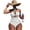 White, variant on URSOFINE Women's One Piece Swimsuit Halter Neck Ruched Tummy Control Slimming Swimwear Cutout High Cut Bathing Suit for Beach