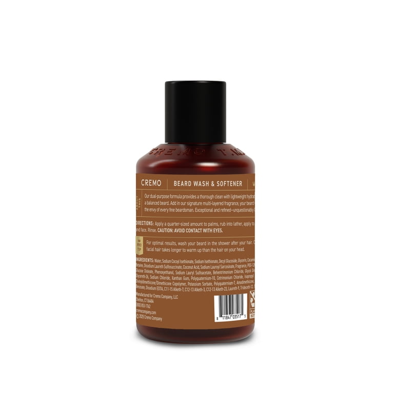 Cremo 2-in-1 Beard & Face Wash, Bourbon Vanilla, 6 fl oz photo 7