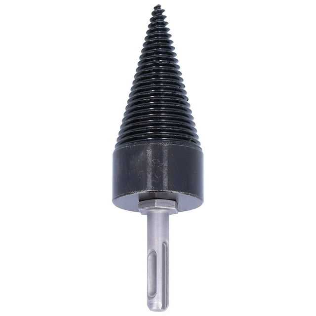Broca perforadora de cono de madera, divisor de leña giratorio, divisor de leña giratorio para madera, herramienta dividida de madera construida para precisión