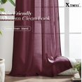thumbnail image 3 of Juego de 2 cortinas XTMYI semitransparentes con aspecto de lino, 274 x 127 cm, 3 of 8
