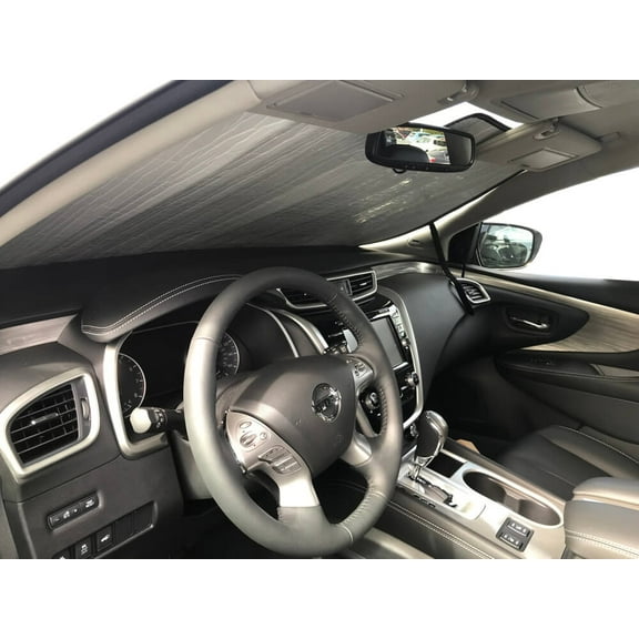 HeatShield, The Original Windshield Sun Shade, Custom-Fit for Nissan Murano SUV w/o Sensor 2015, 2016, 2017, 2018, 2019, 2020, Silver Series
