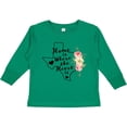 thumbnail image 3 of Inktastic Texas Home is Where The Heart is with Watercolor Floral Girls Long Sleeve Toddler T-Shirt, 3 of 5