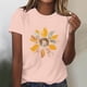 thumbnail image 4 of Tops Cortos para las Mujeres Blusas Impresas Manga Corta Cuello Redondo, Tops de Blusa para las Mujeres Primavera Verano Casual, 4 of 4