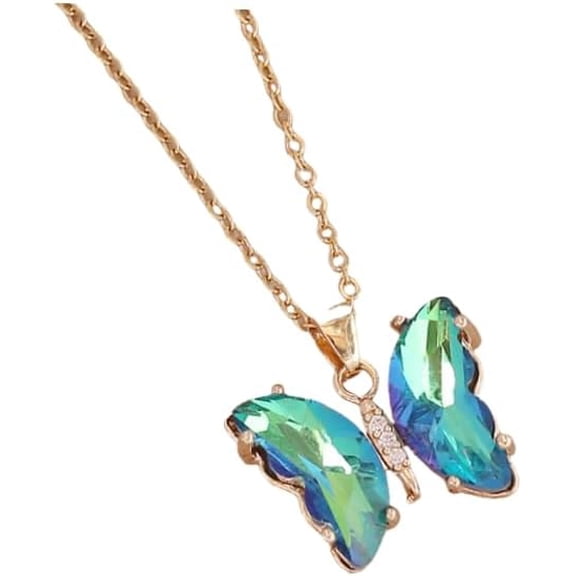 Colorful Bohemian Acrylic Butterfly Necklace, Adjustable Retro Chain Necklace, Jewelry Gift for Women Friendship Party