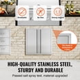 thumbnail image 2 of KFFKFF Barbecue Access Door, 24W x 24H Inch Dual Exterior Kitchen Door, Stainless Steel Inset Door, Wall Vertical Door with Inset Handles, for Barbecue Island, Grill Station, Outdoor Cupboard, 2 of 9