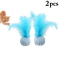 thumbnail image 1 of 2PCS Cat Toy Ball Cute Plush Feather Cat Toy Cat Chew Toy Cat Interactive Toy, 1 of 10