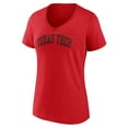 thumbnail image 2 of Women's Red Texas Tech Red Raiders Arch V-Neck T-Shirt, 2 of 3