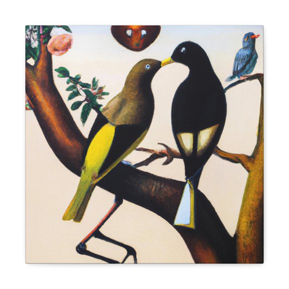 Lovebirds in Springtime - Canvas