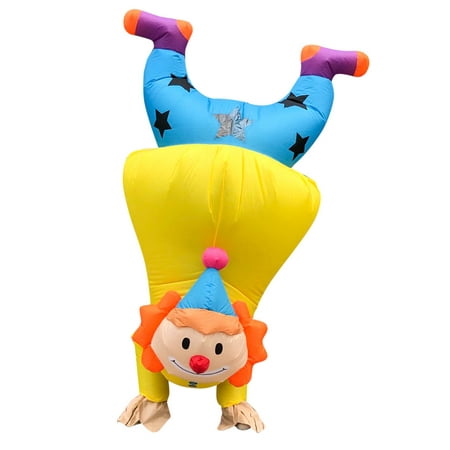 Inflatable Costume Handstand Clown Festival Dressing Suit Christmas Halloween Cosplay Dress Party Game Blow up Clothes for
