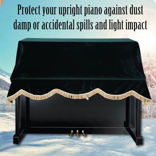 Wear- Upright Piano Dust Cover, Piano Dust Cover, Durable Soft Pleuche Cloth Colorfast For Piano