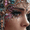 Beaded Face Gemstone Headdress, variant on UXIEQU Vintage World Map Canvas Wall Art 15.75x11.81 Inches
