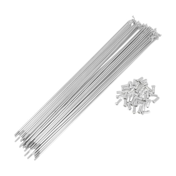 36 Set 12G Radios de Bicicleta 285mm Radios de Rueda de Bicicleta Acero Galvanizado Tono Plateado