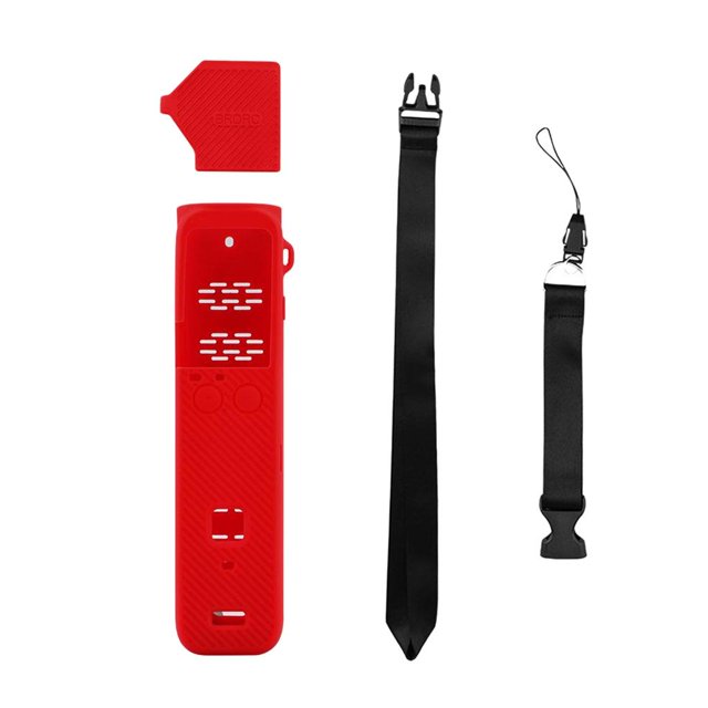 de Silicona para primera , Carcasa de Contenedor, Prueba de Cordón, Lente, de Orificio de Par Rojo Type5 Yotijar Cubierta de la caja del protector de la cámara