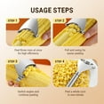 thumbnail image 3 of Cobb Gobbler Corn Shucker, 2025 Update Cobb Gobbler Corn Peeler, Effortless Corn Stripper, Durable Corn Peeler Cob Stripper Tool, Stainless Steel 2-in-1 Corn & Stripper (5, New Sliver), 3 of 8