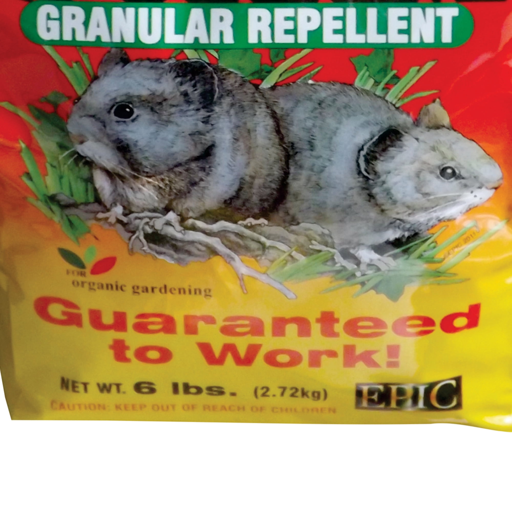 EPIC Vole Scram Outdoor Organic All Natural Granular Repellent, 6 Pound Bucket