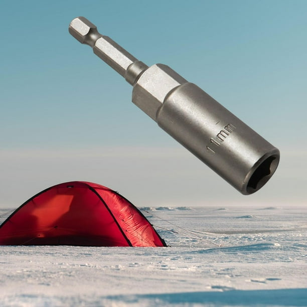LOVIVER 2xIce Auger Drill Adapter Sleeve Ice Auger Drill Attachment Tool Easy Installation Sturdy Ice Fishing Accessories 3 Pcs