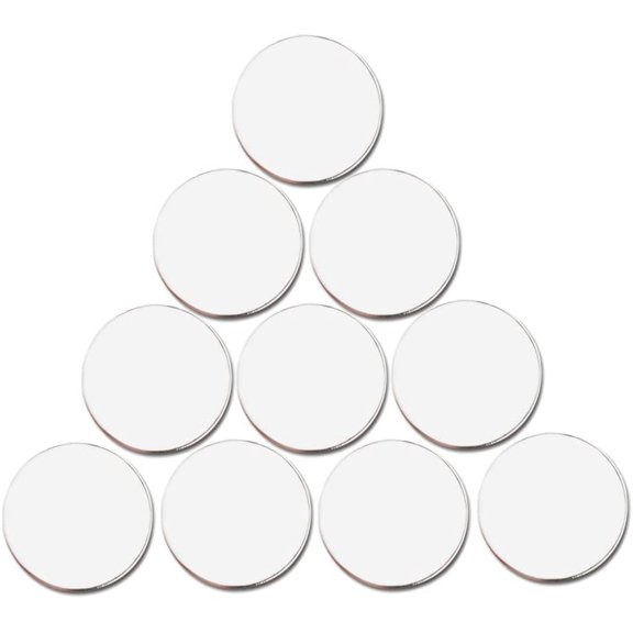 Blank Golf Ball Marker in 24mm, Suit for Custom Printing, Pack of 10 (White)